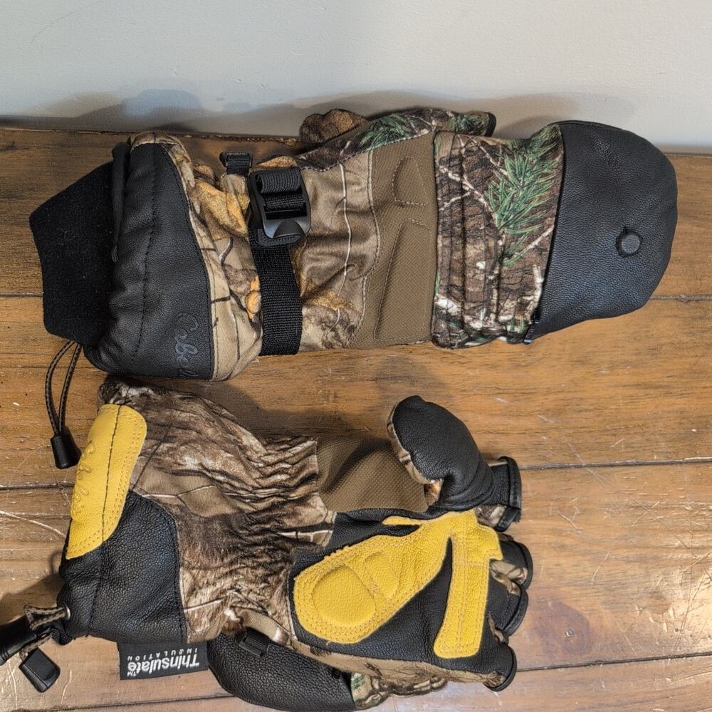 Cabela's Glomitt Flip-Top Pinnacle Mittens Large Thinsulate Goatskin